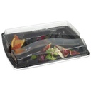 Bandeja Basic 4 Compartimentos Negra 340X245X65 mm. + Tapa