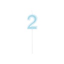 Velas Relieve Azul Blister Nº2