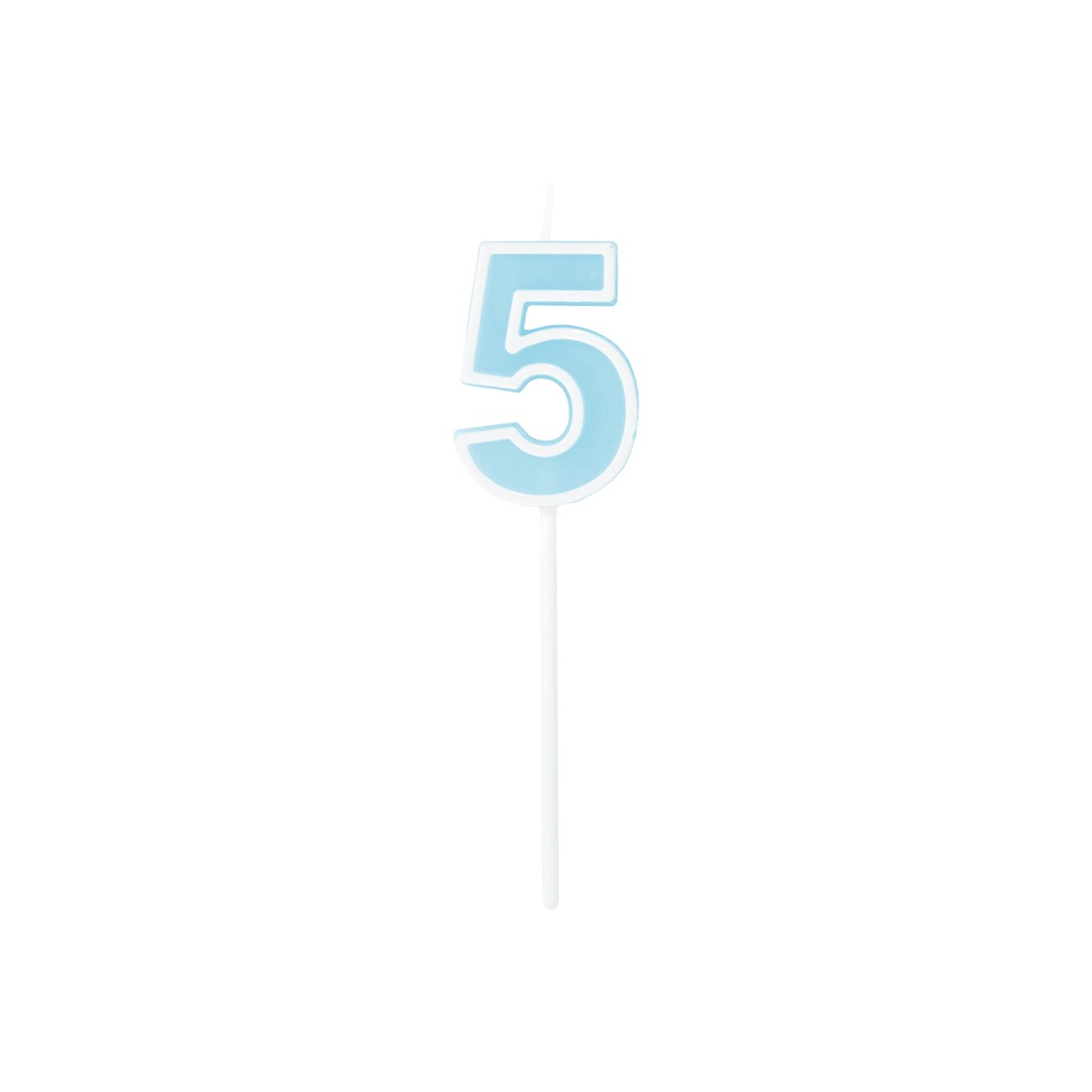 Velas Relieve Azul Blister Nº5