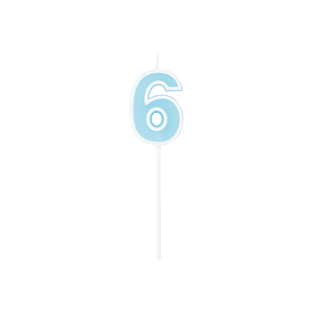 Velas Relieve Azul Blister Nº6