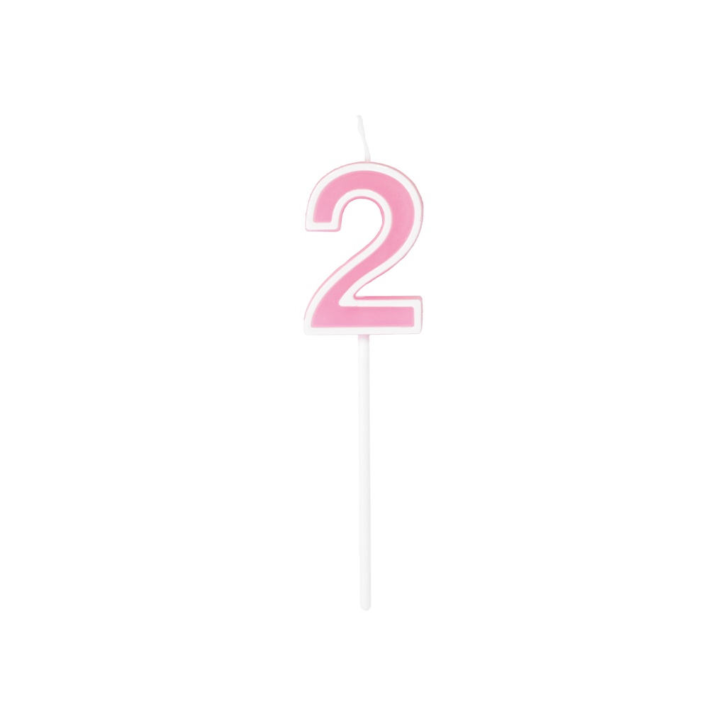 Velas Relieve Rosa Blister Nº2