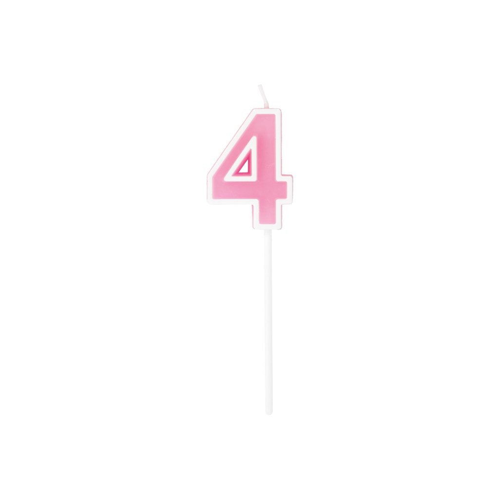 Velas Relieve Rosa Blister Nº4