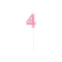 Velas Relieve Rosa Blister Nº4