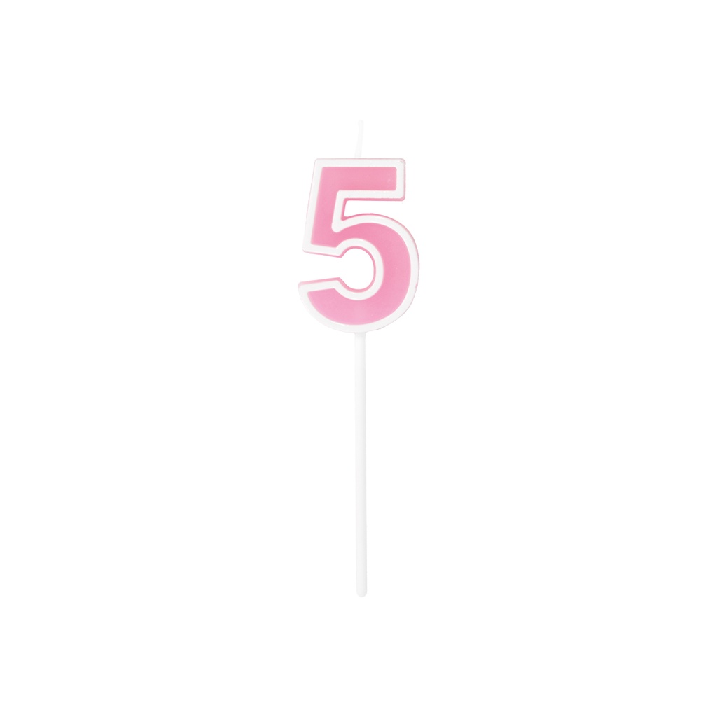 Velas Relieve Rosa Blister Nº5