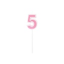 Velas Relieve Rosa Blister Nº5