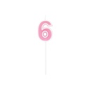 Velas Relieve Rosa Blister Nº6