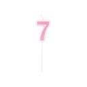 Velas Relieve Rosa Blister Nº7