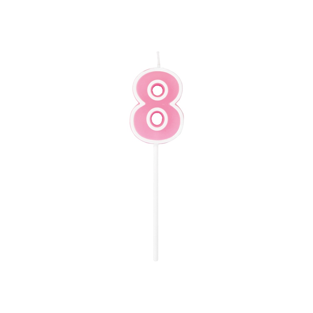 Velas Relieve Rosa Blister Nº8