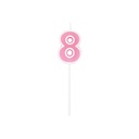 Velas Relieve Rosa Blister Nº8