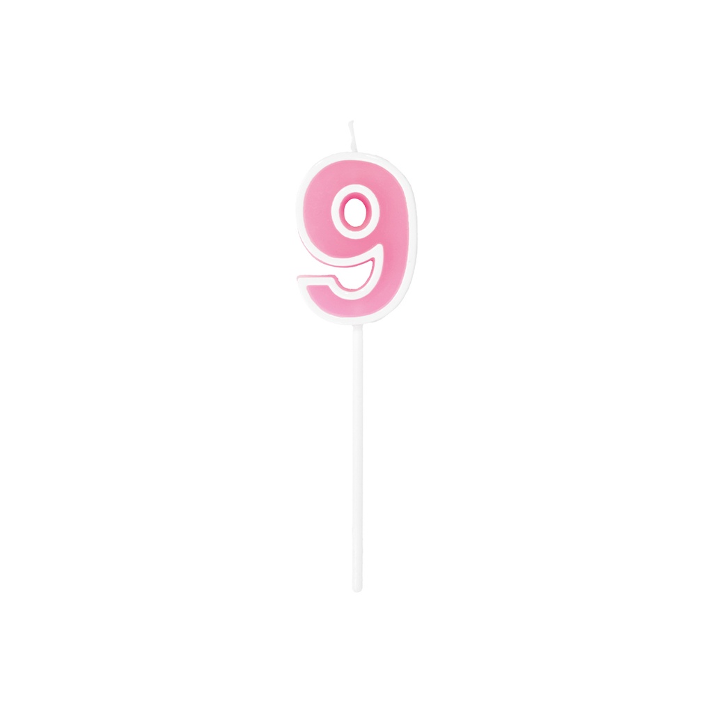 Velas Relieve Rosa Blister Nº9