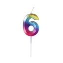 Velas Multicolor Pequeñas Blister Nº6