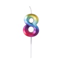 Velas Multicolor Pequeñas Blister Nº8