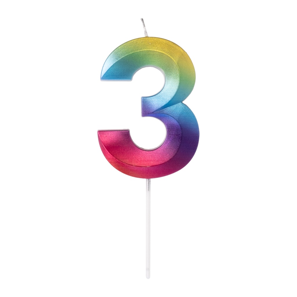 Velas Multicolor Grandes Blister Nº3