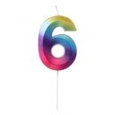 Velas Multicolor Grandes Blister Nº6
