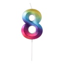 Velas Multicolor Grandes Blister Nº8