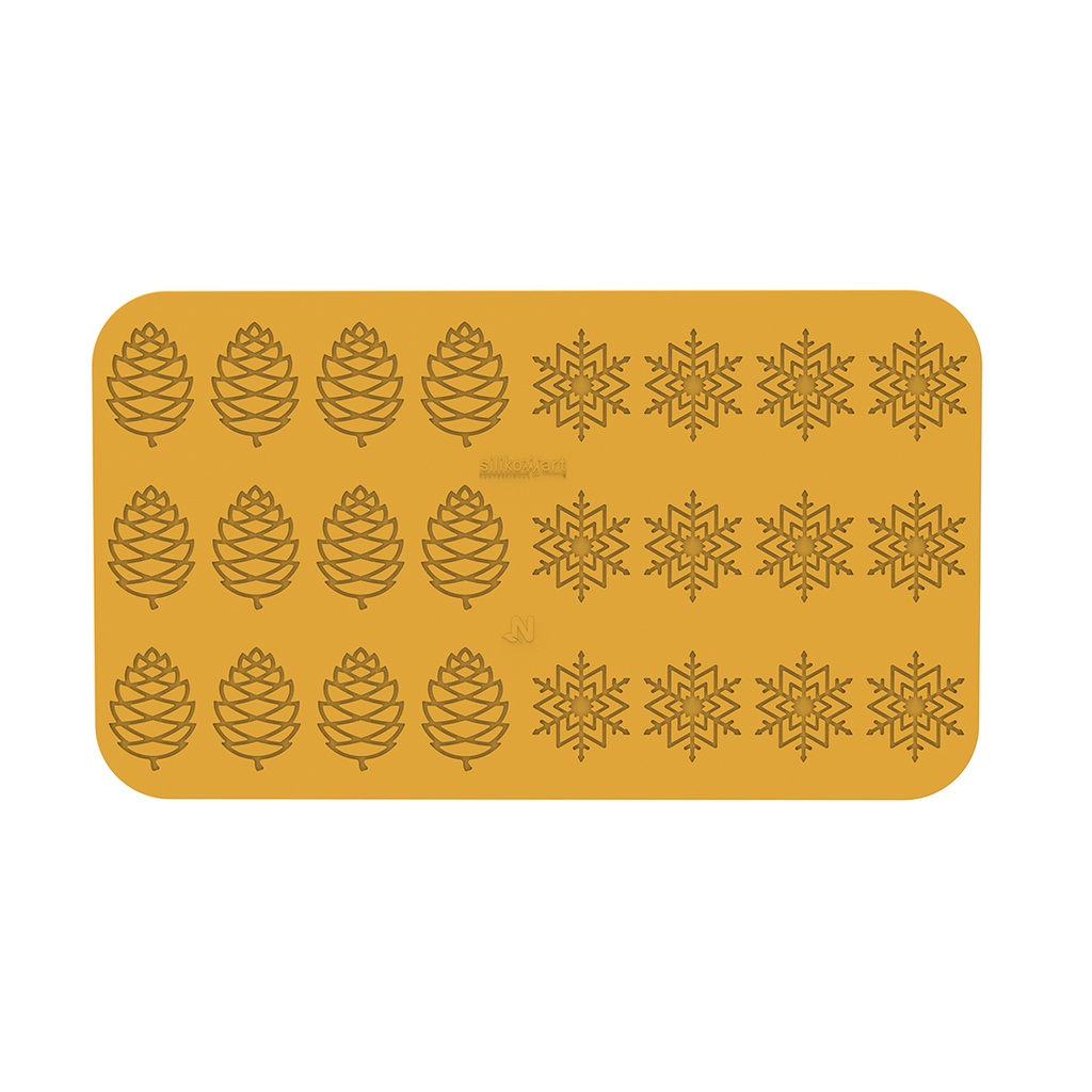 Molde de Silicona N.12 Piña 67x47 - N.12 Copo de nieve ø60 MM