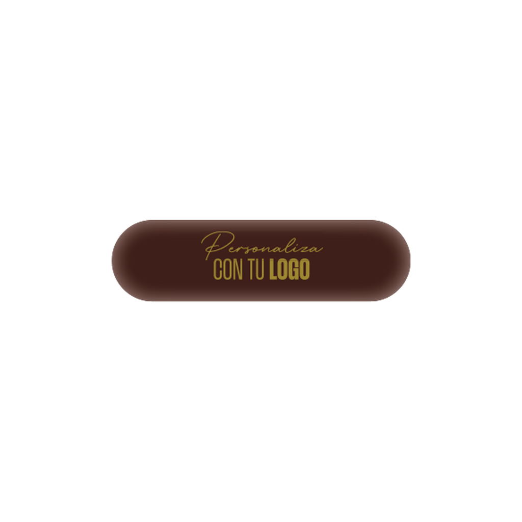 Placa Personalizada 15 X 50 mm. Chocolate Negro (256 u.)