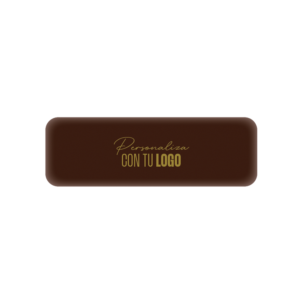 Placa Personalizada 22 X 55 mm. Chocolate Negro (160 u.)