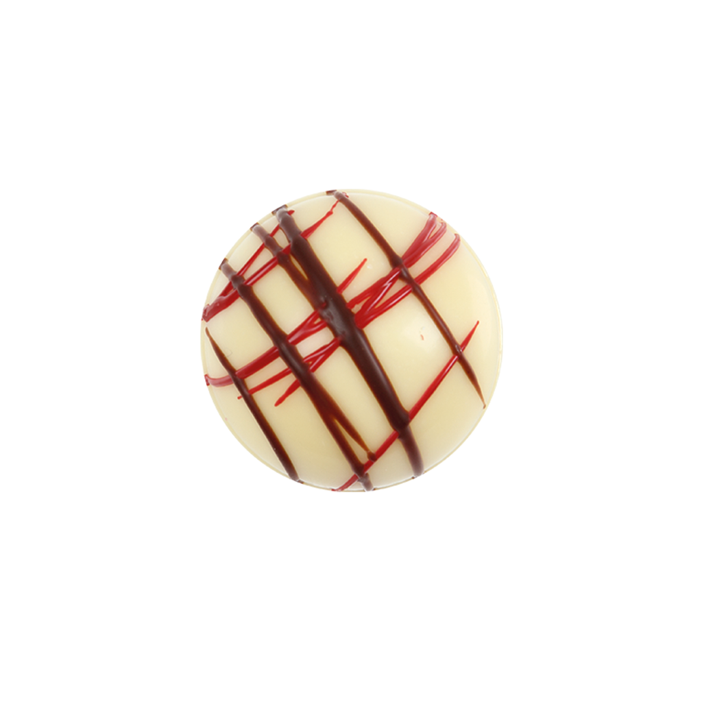 Esfera Lineas de Chocolate Blanco Ø 28 mm.