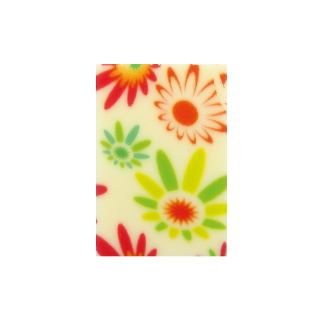 Placa Floral de Chocolate Blanco 35X25 cm. (315 u.)