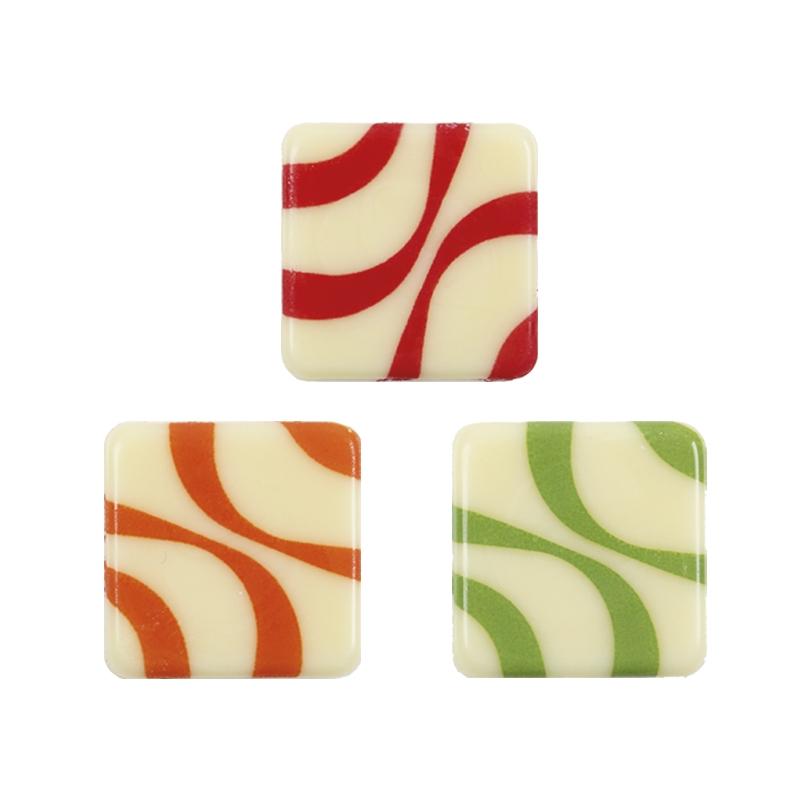 Cuadrados Surtidos Chocolate Blanco 20X20 mm. (300 u.)