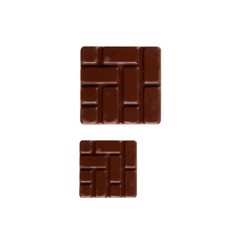 Tableta Chocolate Negro. 38 X 38 y 28 X 28 mm. (153 u.)