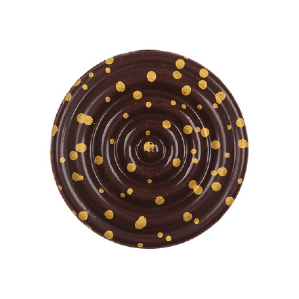 Espiral Moteada Chocolate Negro Ø 38 mm. 