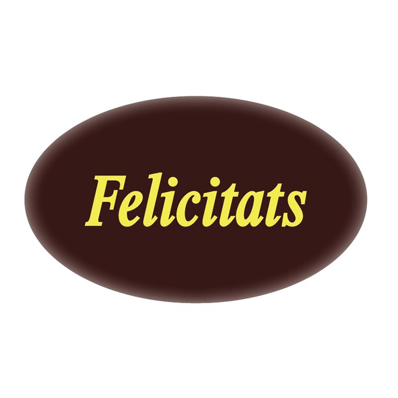 Placas Chocolate Negro Felicitats 4.8X2.9 cm. (120 u.)
