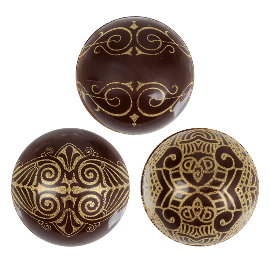 Esfera Oriental 3D de Chocolate Negro Ø 28 mm. (96 u.)