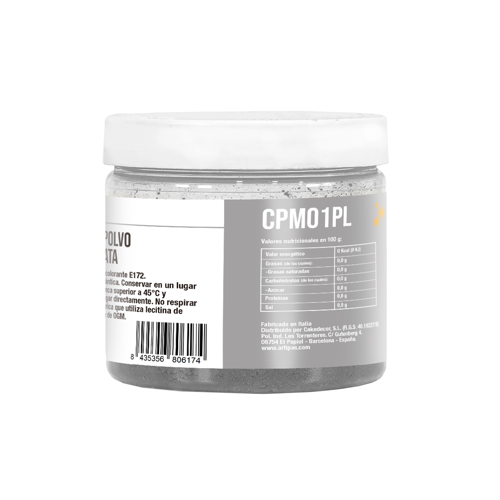 Colorante en Polvo Metalizado Plata (40 g)