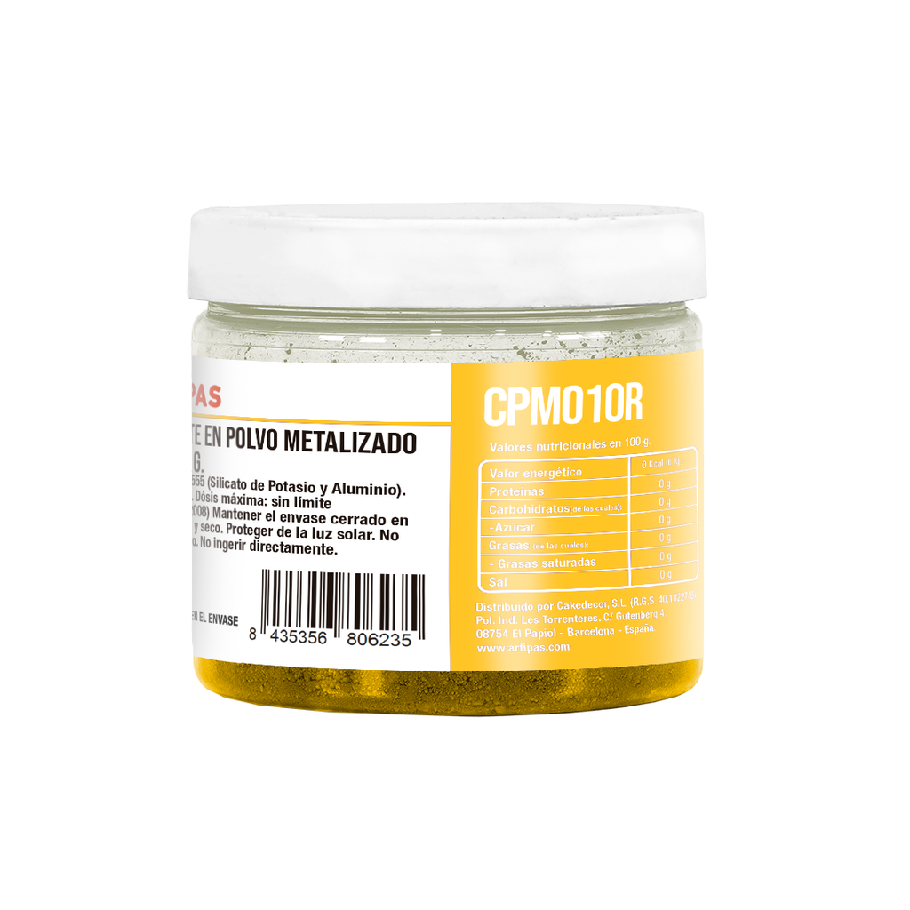 Colorante en Polvo Metalizado Oro (40 g)