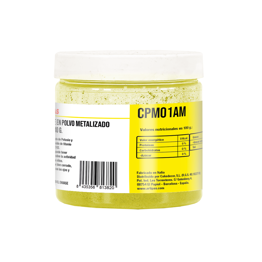 Colorante en Polvo Metalizado Amarillo (40 g)