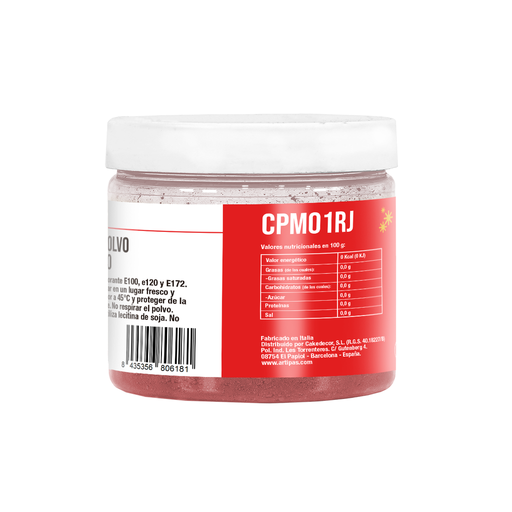 Colorante en Polvo Metalizado Rojo (40 g)