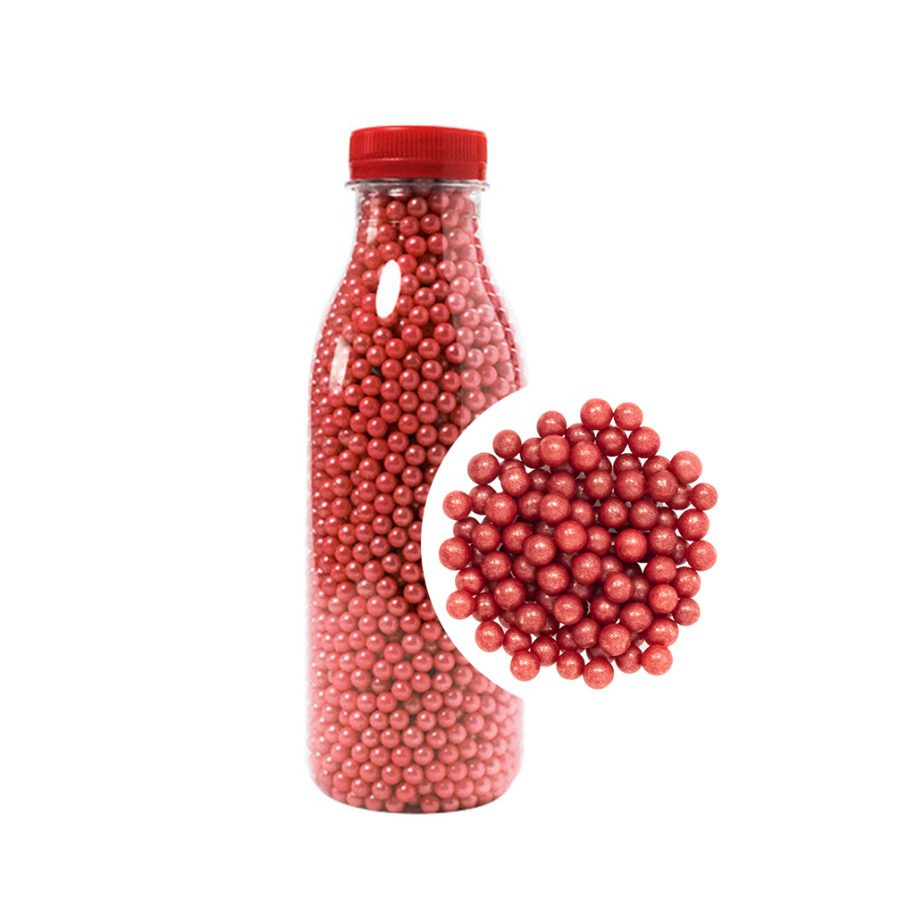 Perlas de Azúcar Rojas Ø 6 mm. (450 g)
