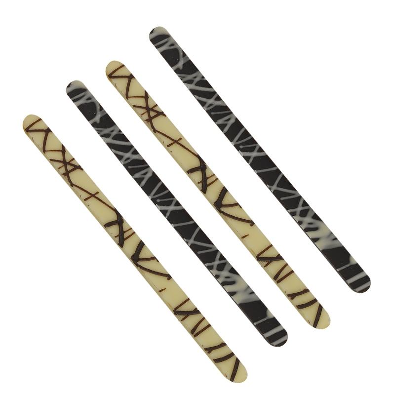 Surtido de Bastones de Chocolate Blanco/Negro 118 mm. (112 u.)