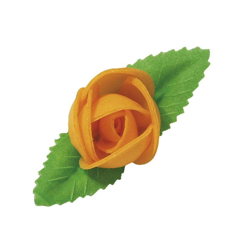 Rosa 2 Hojas Oblea Salmón Ø 65 mm.  (100 u.)