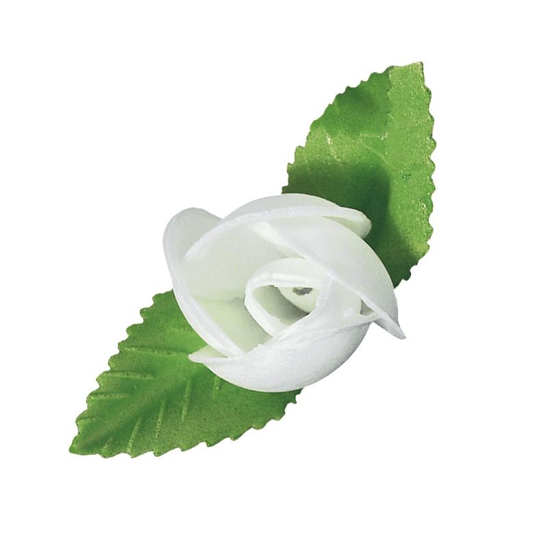 Rosa 2 Hojas Oblea Blanca Ø 65 mm.  (100 u.)