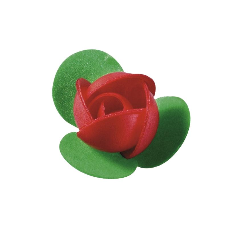 Nueva Rosa 3 Hojas Oblea Roja Ø 30 mm.  (130 u.)