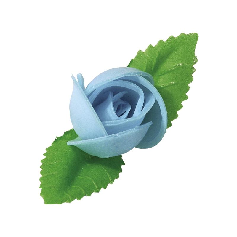 Rosa 2 Hojas Oblea Azul Ø 65 mm.  (72 u.)