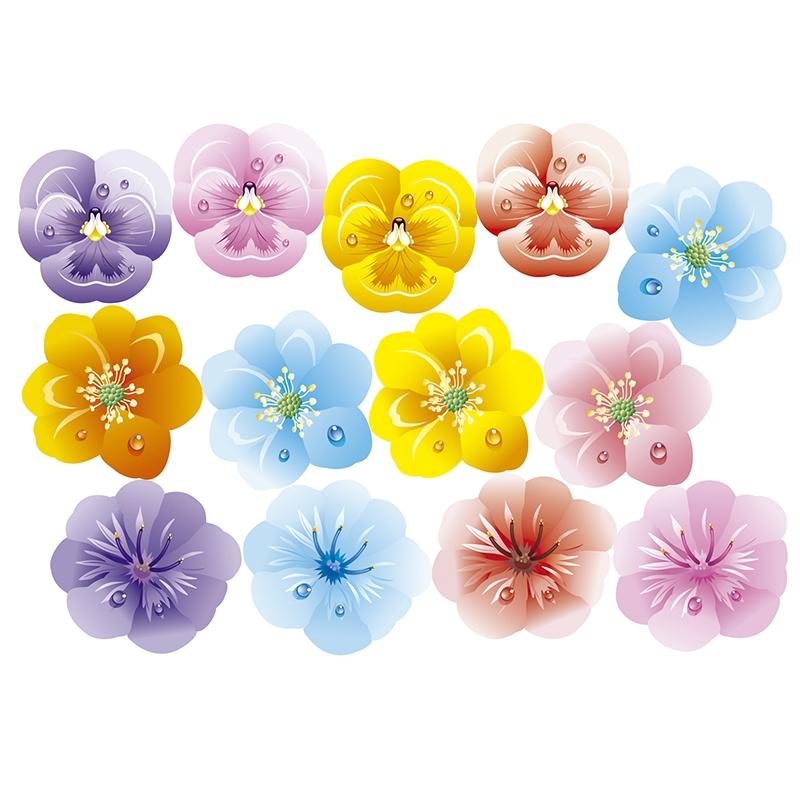 Flores Oblea 3D Surtidas Ø 50 mm. (130 u.)