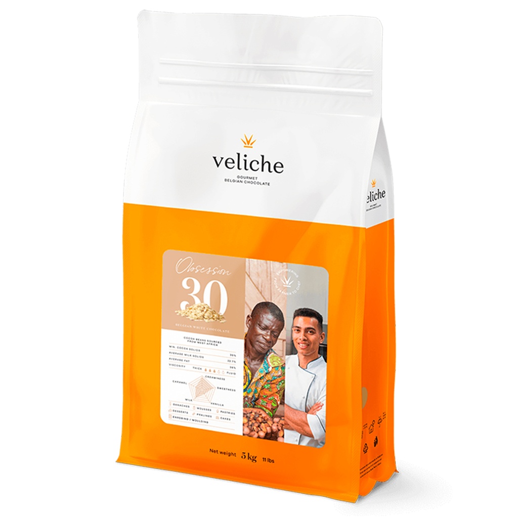 Obsession 30. Cobertura de Chocolate Blanco 2,5 Kg.