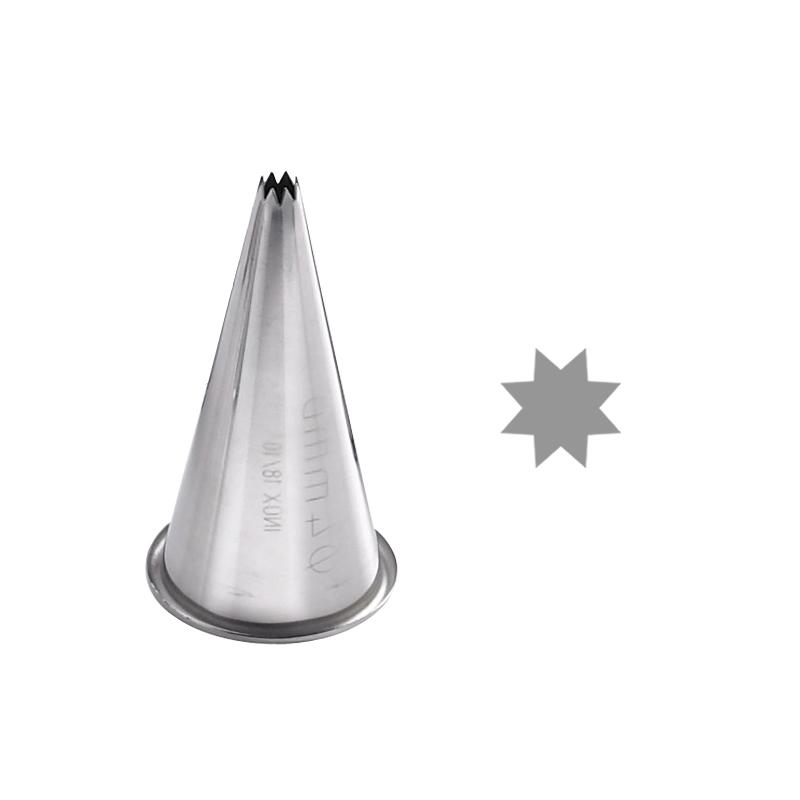 Boquilla Estrella Inoxidable Ø 4 mm. Alto 2,8 cm. (1 u.)