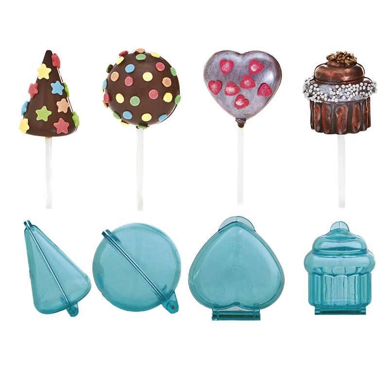 Set 4 Moldes Plástico Lollipop (1 u.)