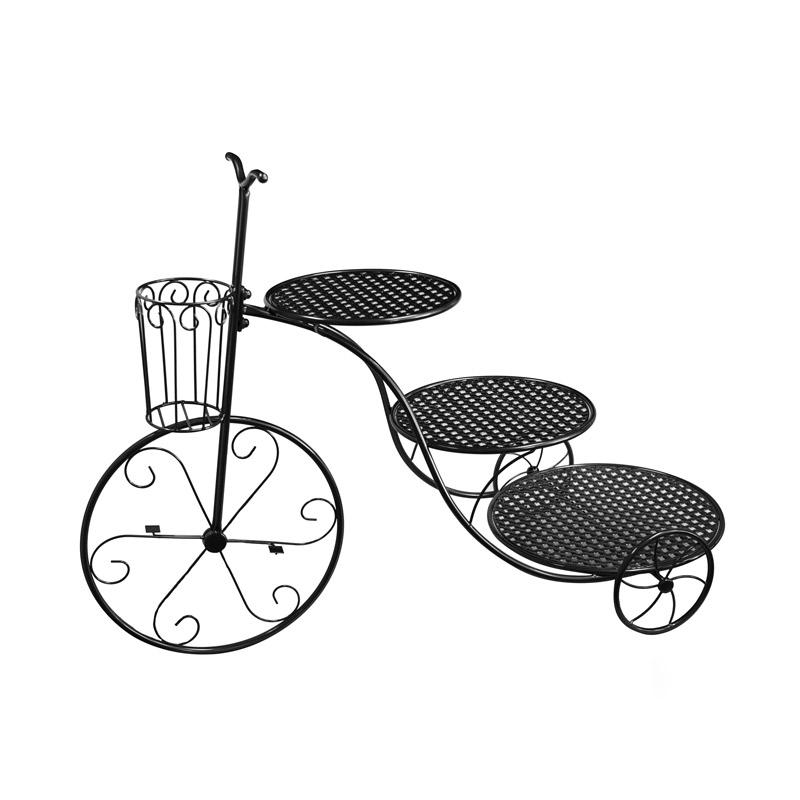 Soporte Bicicleta Metálico 3 Pisos Negro (1 u.)