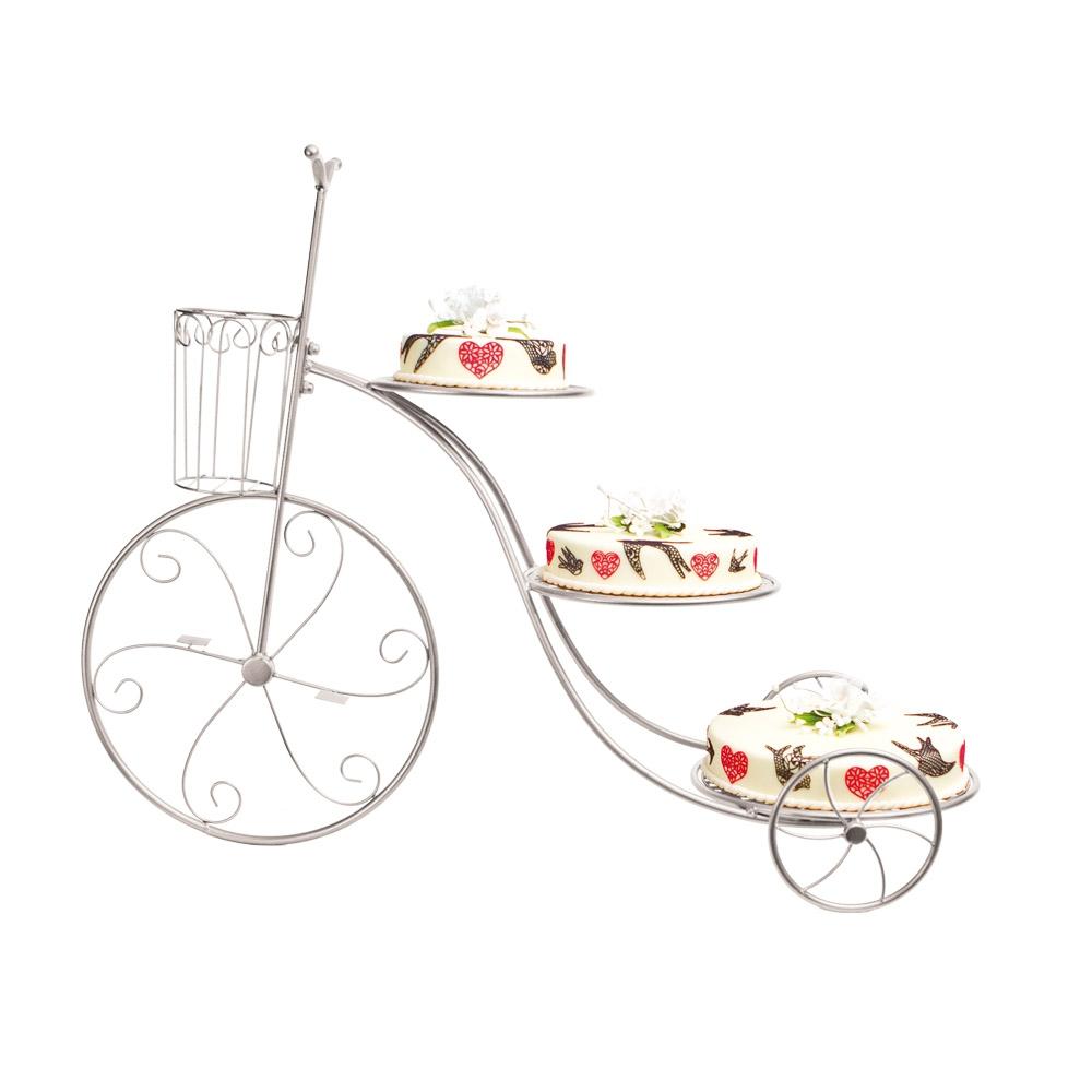 Soporte Bicicleta Metálico 3 Pisos Plata (1 u.)