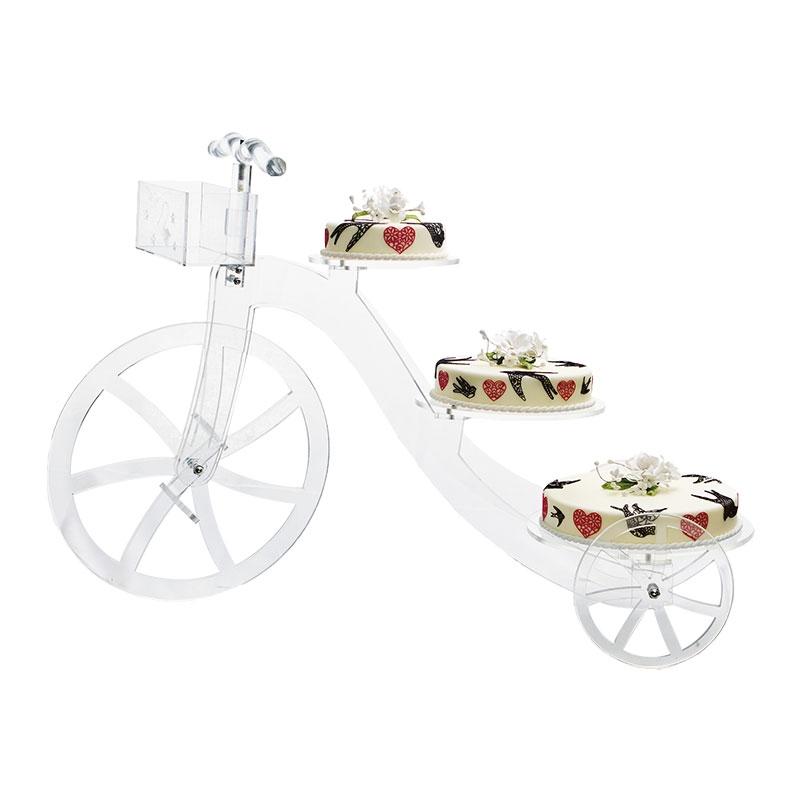 Soporte Pastel Bicicleta Metacrilato 3 Pisos (1 u.)