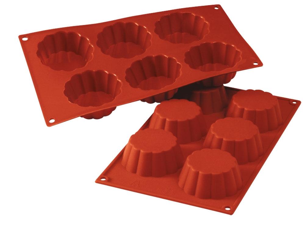 Placa de Silicona BriocheTransparente 295X175 mm. 6 Moldes (1 u.)
