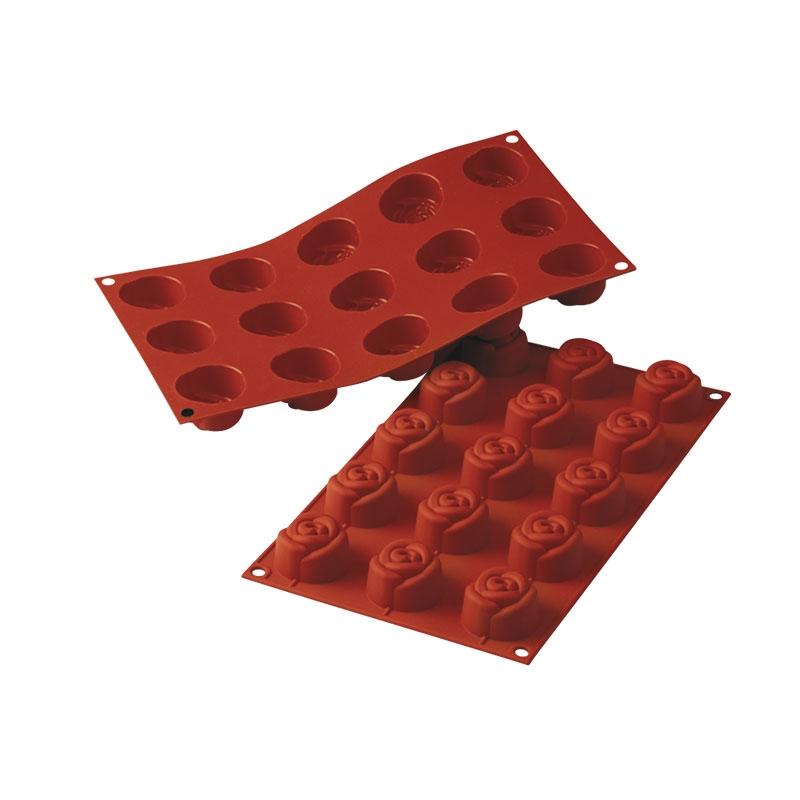 Molde de Silicona Rosas Ø 44 mm. Alto 27 mm. 23 ml. 15 Pcs (1 u.)