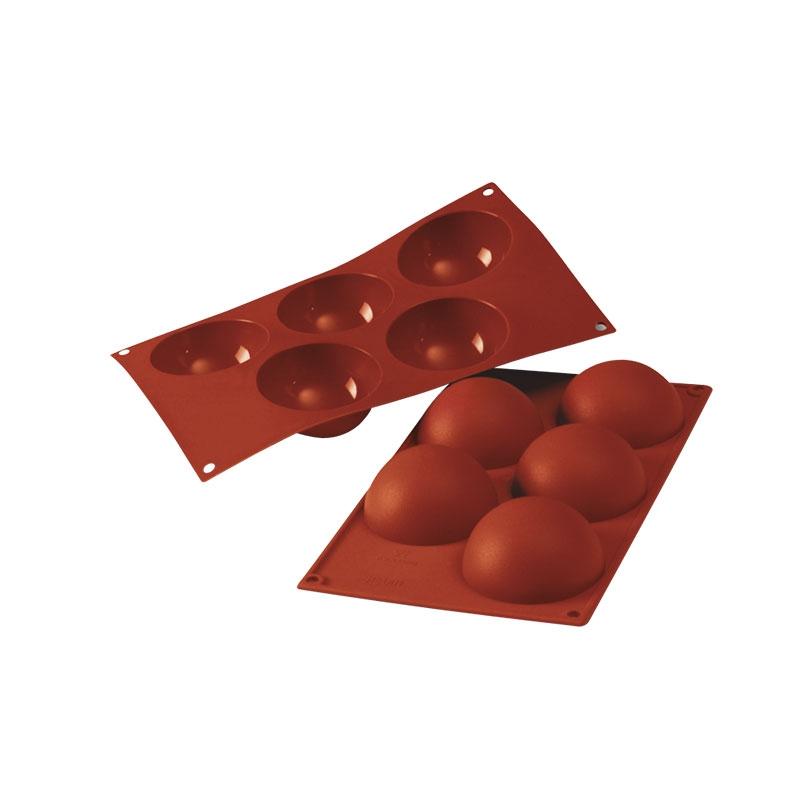 Molde de Silicona Medía Esfera Ø 80 mm. Alto 40 mm. 120 ml. 5 Pcs (1 u.)