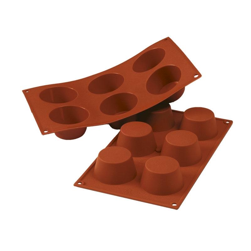 Molde de Silicona Muffin Ø 69 mm. Alto 35 mm. 100 ml. 6 Pcs (1 u.)